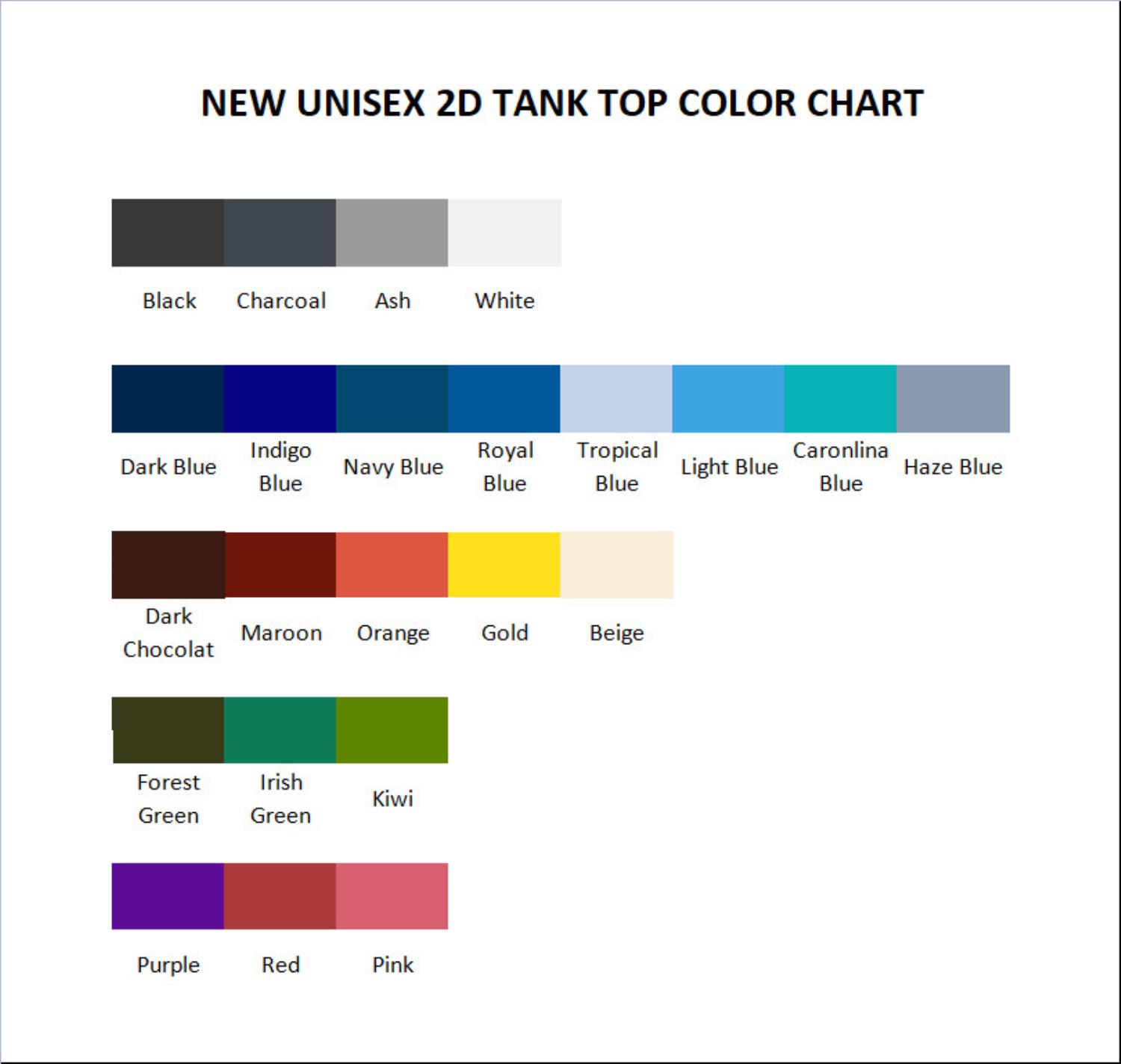 tank top color chart - Angels Of Death Store