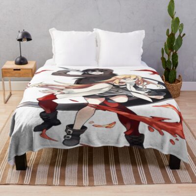 Angels Of Death Kawaii Throw Blanket