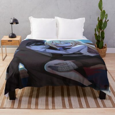 Rachel Gardner Angels Of Death Drawing Throw Blanket