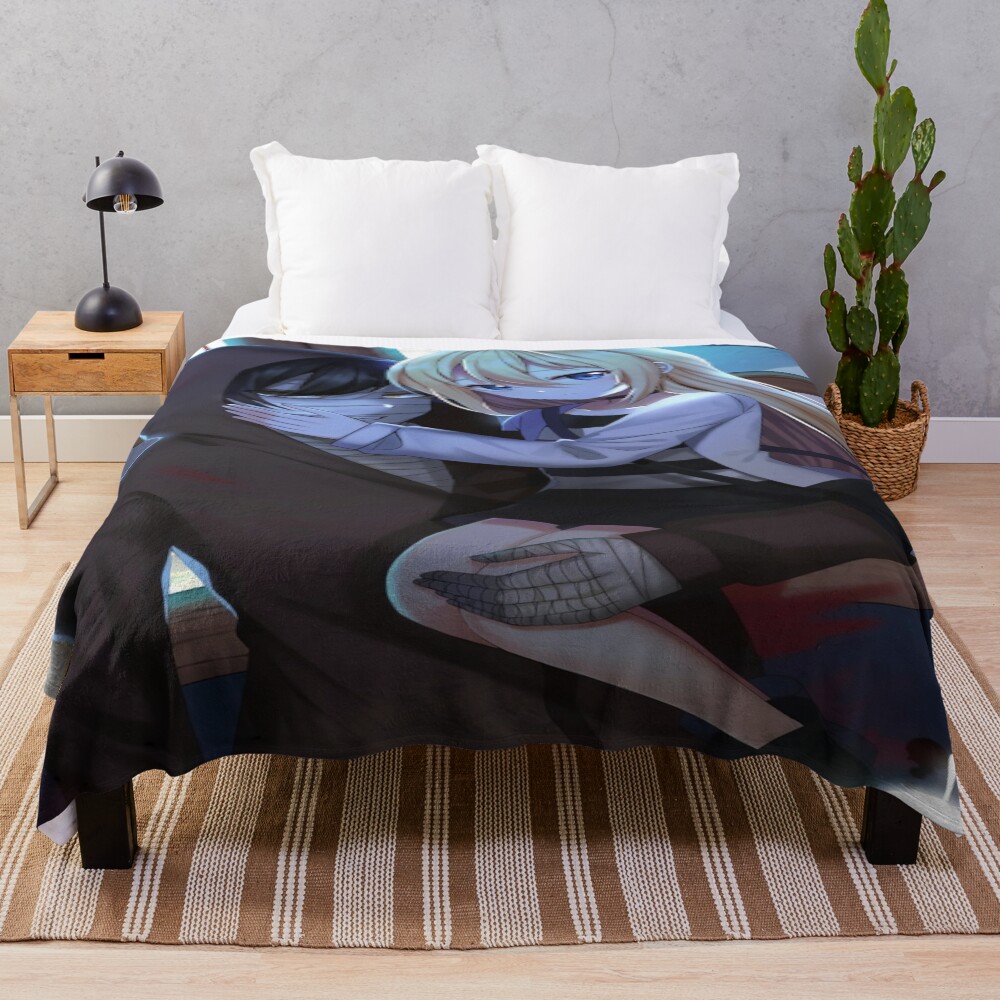 Rachel Gardner Angels Of Death Drawing Throw Blanket