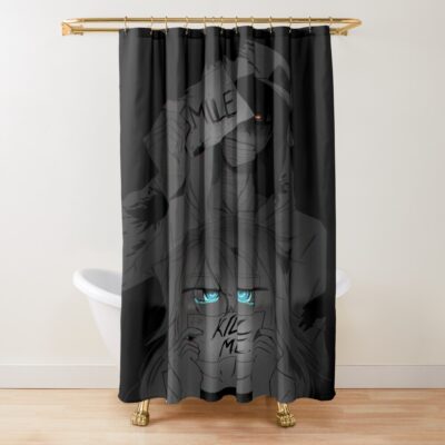 Zack And Ray Smile And Kill Me Shower Curtain
